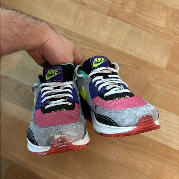 Nike Air Max 90 Exeter Edition Red/Volt-Black Kids Size 5.5Y / EUR 38 DJ5973-600 - Picture 7 of 7